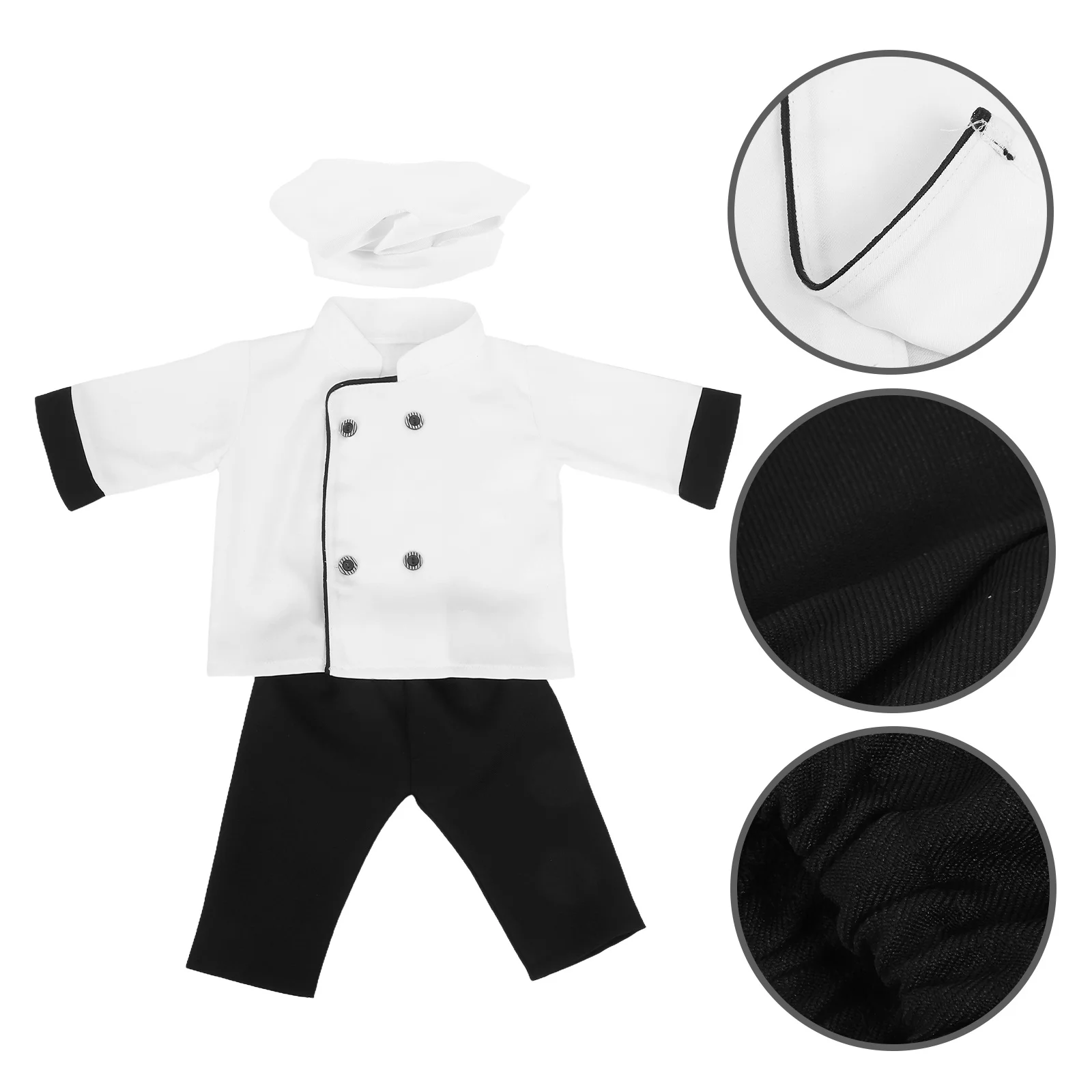 

1Set Newborn Baby Photography Clothes Chef Costume Pants Hat for 100 Days Photoshoot Baby Photoshoot Props Set