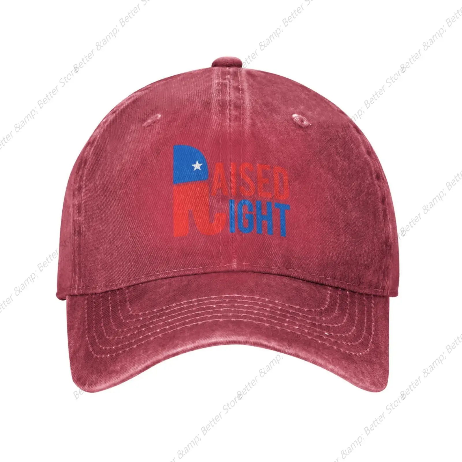 Right Republican Elephant Adult Cowboy Hat Women Mans Outdoor Casquette Adjustable Red