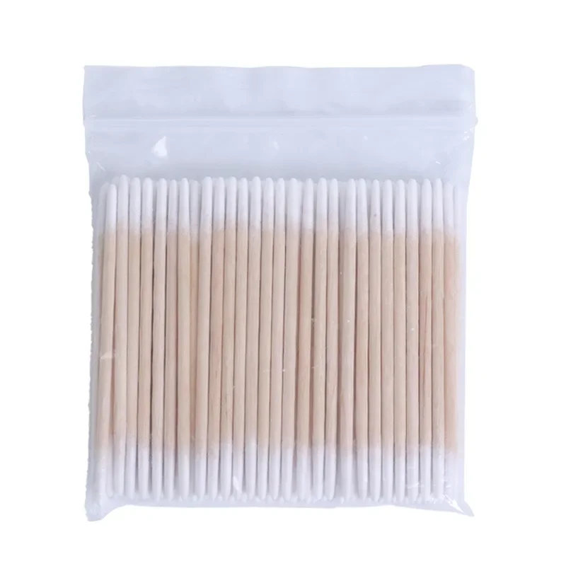 500pcs Double Head Tip Cotton Swabs Microblading Multipurpose Precision Tipped Wood Sticks Nose Ears Cleaning Health Care Tool