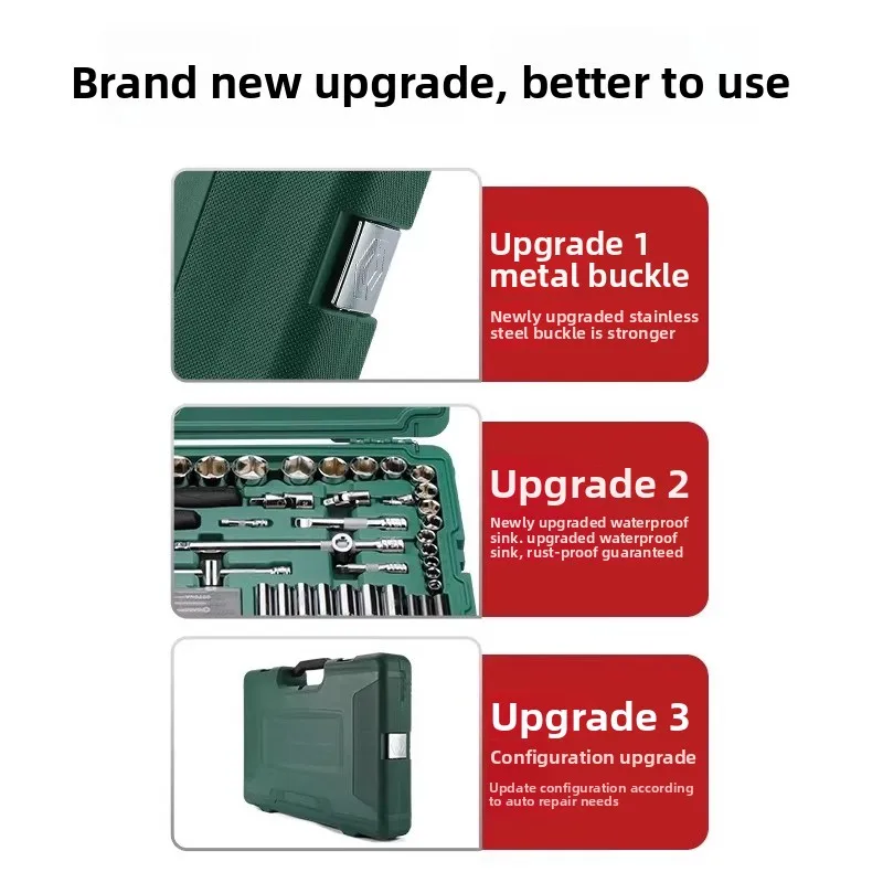 09516 58-Piece Mechanic Tool Set | Socket Wrench Kit for Equipment Maintenance