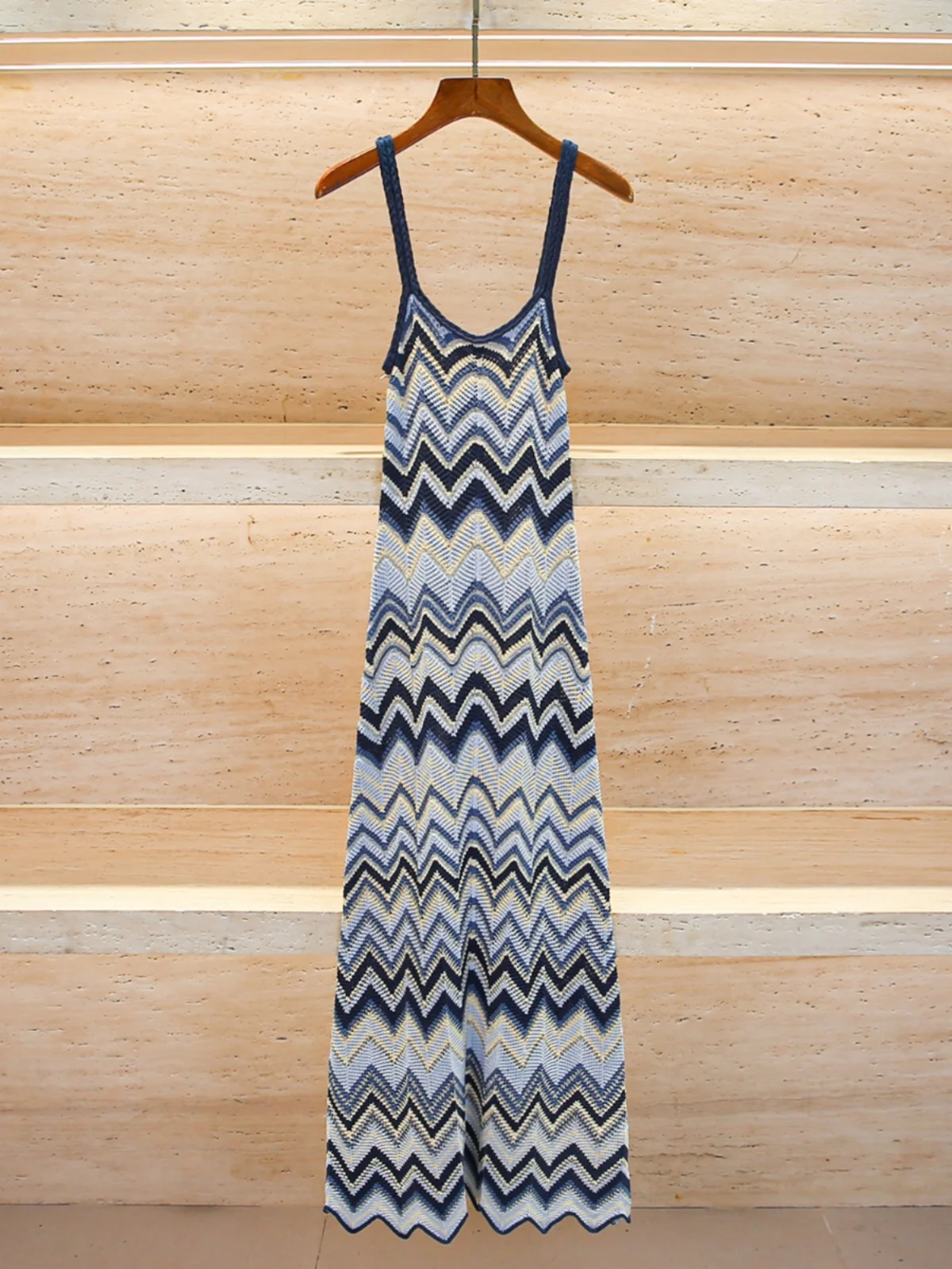 

M Home Nan You High End Women's Spring 2025 Slim Fit Stripe Knitted ter Dr Ele Commute Sle High Waist a Line Skirt