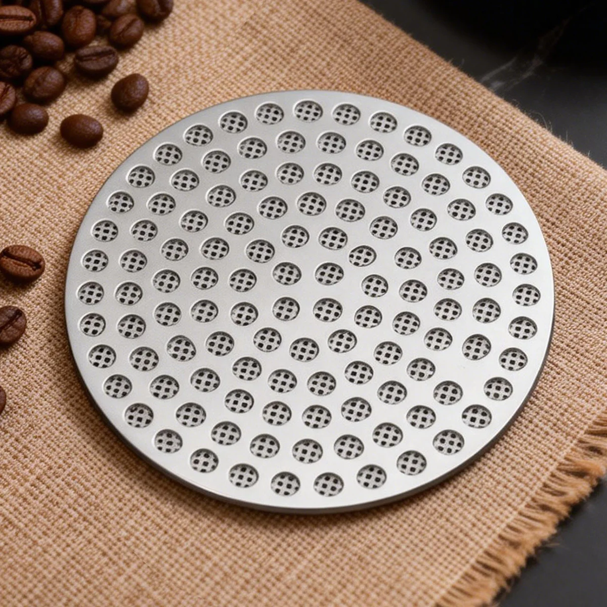 Leeseph 51/53/58 mm Stainless Steel Puck Screen, Reusable, Double Fine Filter for Coffee Machine Espresso Accessories