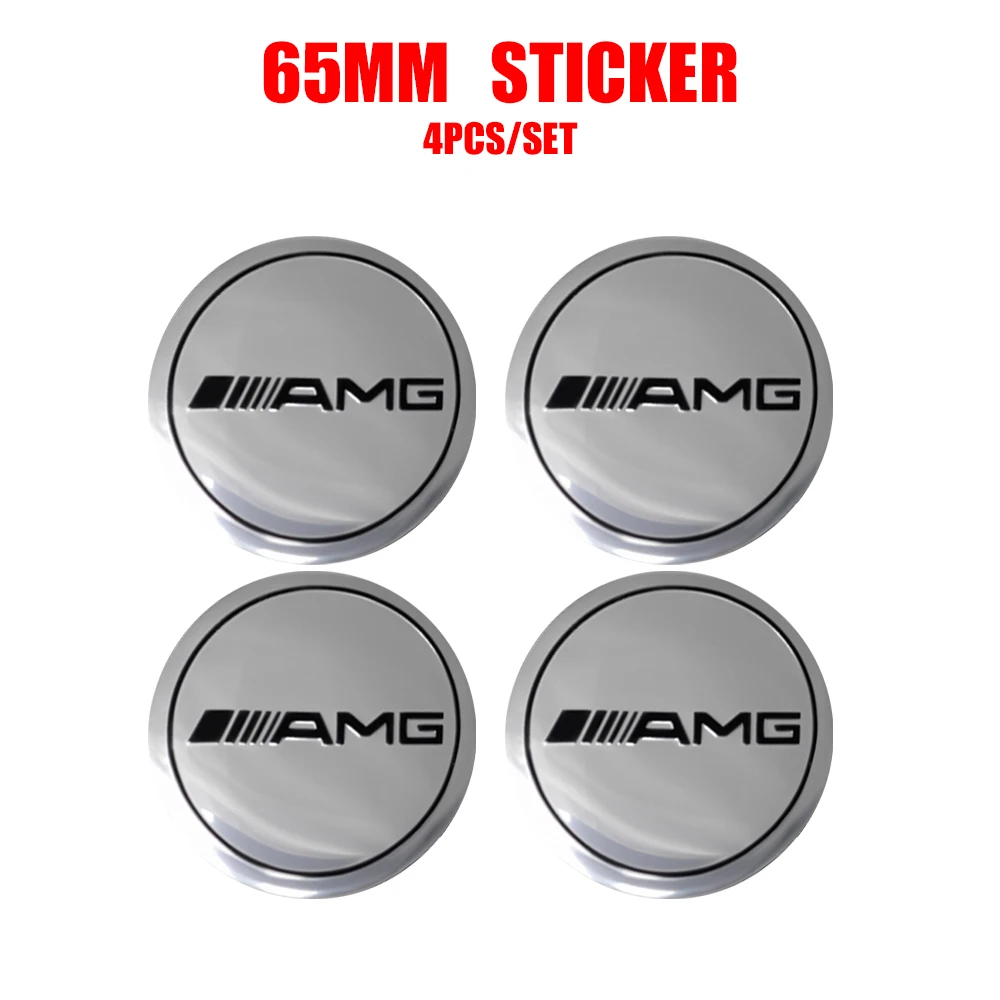 56/60/65mm Aluminum Auto Wheel Center Cap Stickers AMG Badge Tire Accessories For Mercedes Benz AMG CLK CLA A180 W108 W212 W213