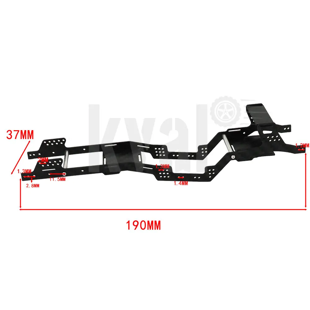 1:24 LCG Carbon Fiber Chassis Kit Frame Girder for 1/24 RC Crawler Axial SCX24 Jeep Gladiator Upgraded Parts