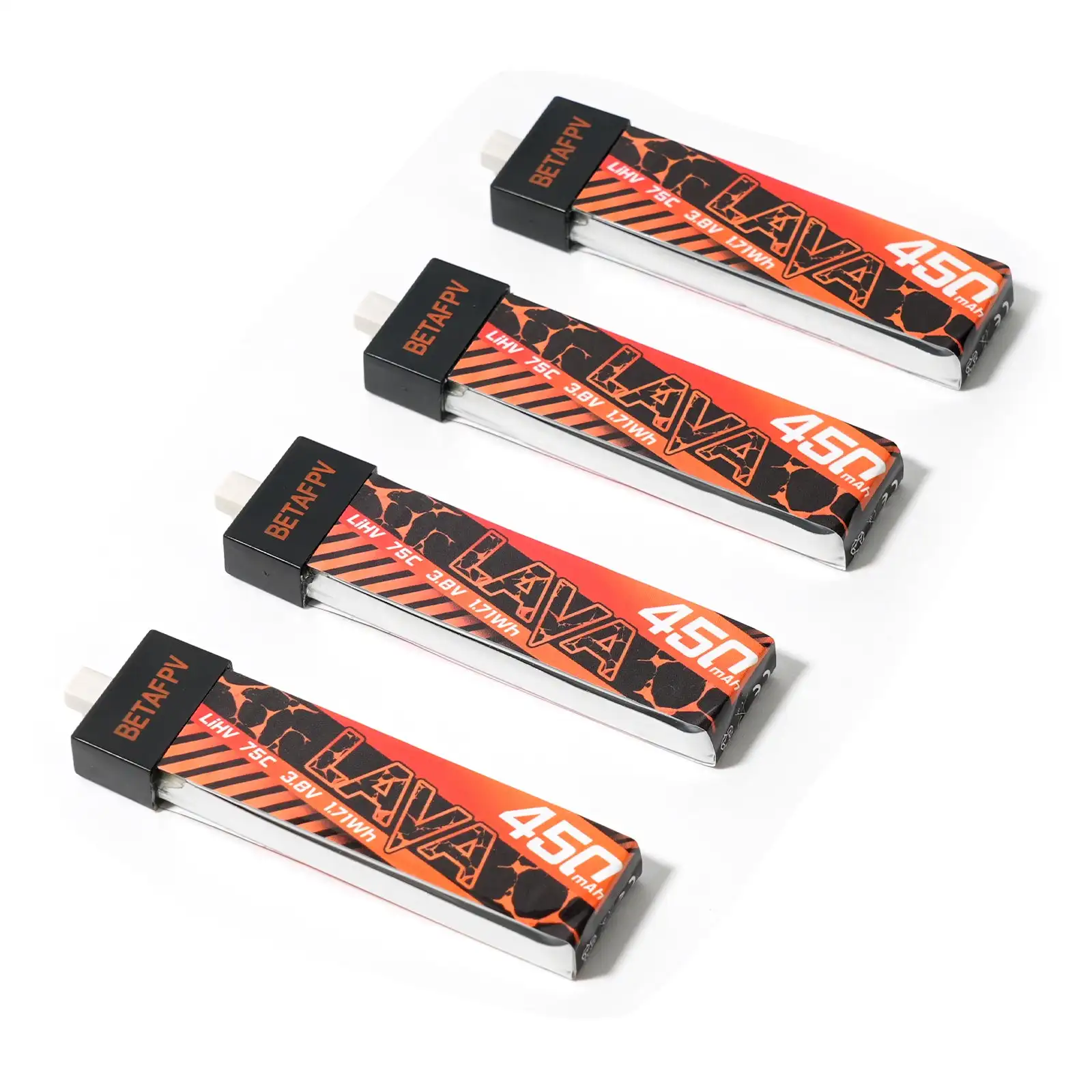 Imagem -02 - Betafpv Lava 1s 450mah 75c Bateria Pcs