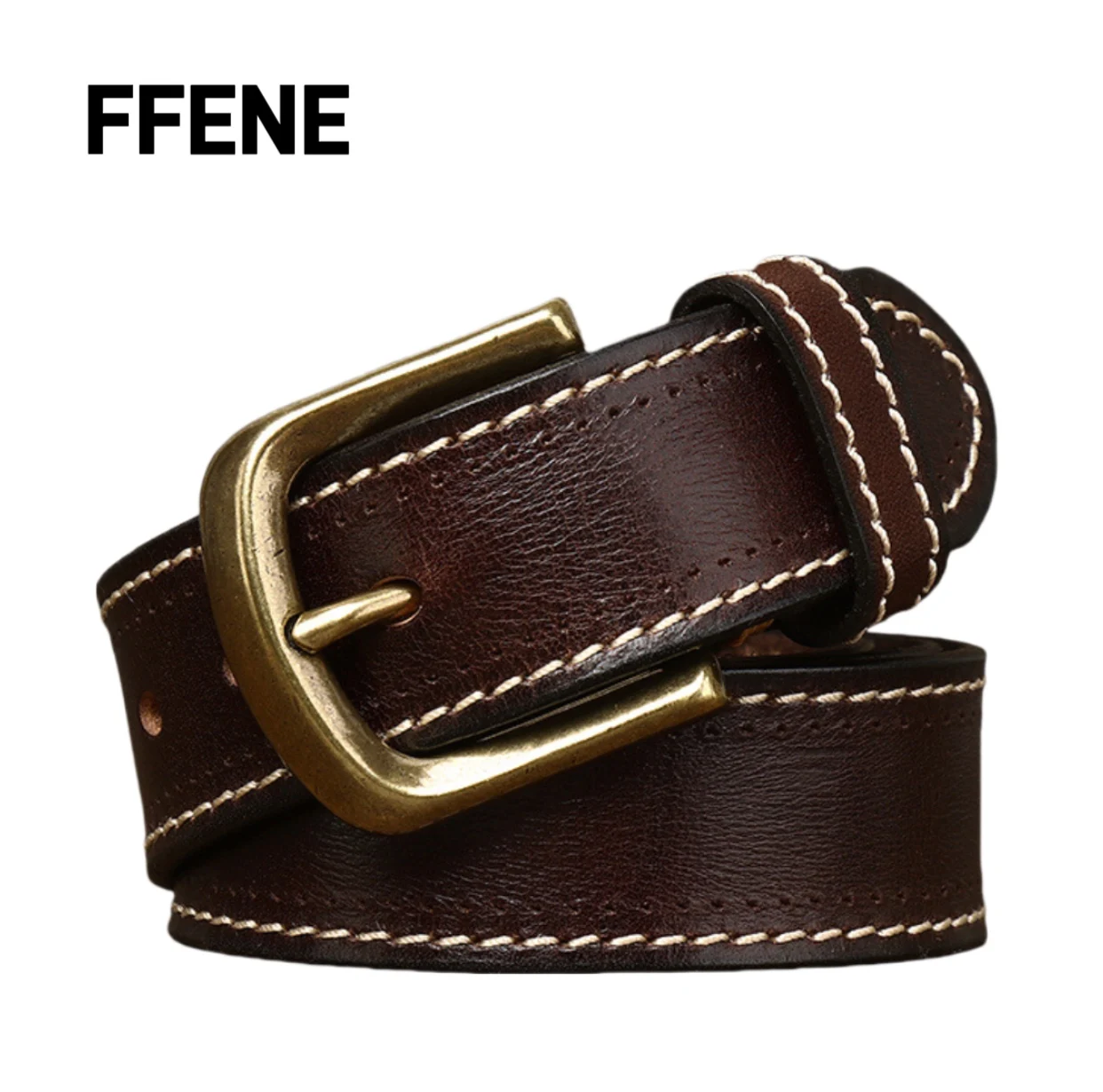 

Korean fashion trend retro versatile luxurious first-layer cowhide leather belt men's genuine leather high-end feeling belt