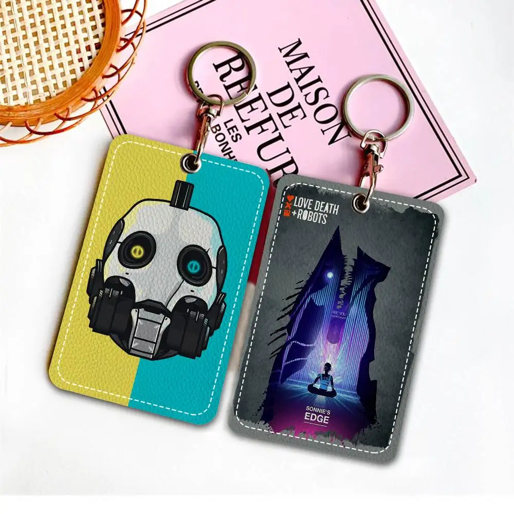Love Death Robots Toegang & Maaltijd Kaarthouder Sleutelhanger Credit ID Bankkaart Beschermhoes Sleutelhanger Hanger Mode