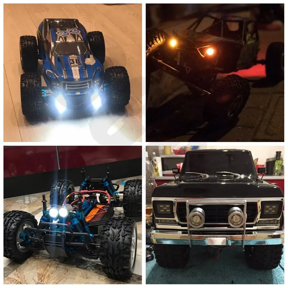 Hoogtepunt Led Spotlight Lichtkoepel Voor 1/5 1/8 1/10 Rc Auto Rc Boot TRX4 SCX10 RC4WD Losi Udr Slash E-REVO X-Maxx Rovan Baja