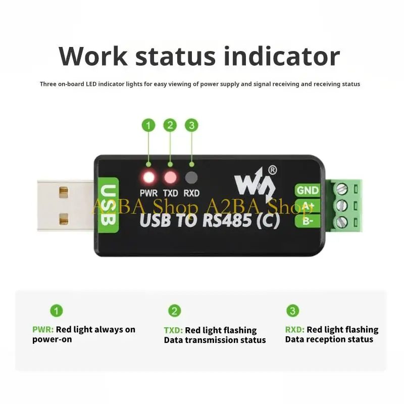 A2BA USB Power RS485 Converter 600W Surges Protections for Harsh Environment