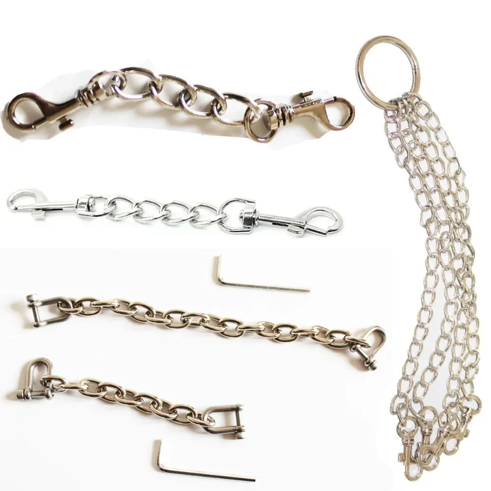 Manyjoy-juguetes sexuales, accesorios eróticos, cadena de gancho de Metal de doble extremo para ataduras BDSM, esposas, conexión práctica, Bondage Bdsm