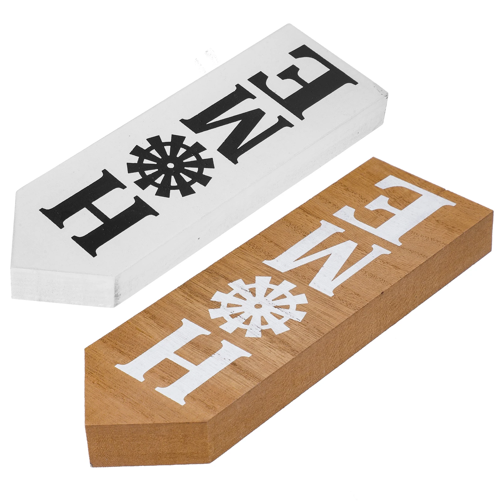 

2 Pcs Farmhouse Style naments Density Board Material Rustic Home Decor Desktop Signs Wall Stickers House Decoration
