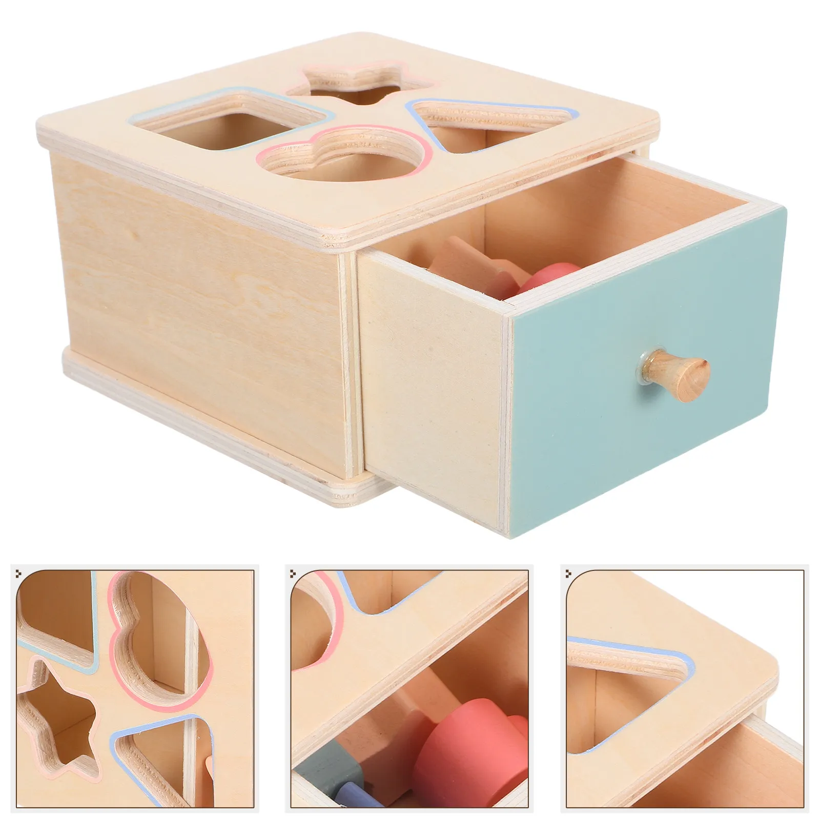 

Набор деревянных игрушек Монтессори: сортер по цвету и форме, развивающая головоломка для малышей, деревянные игрушки Монтессори