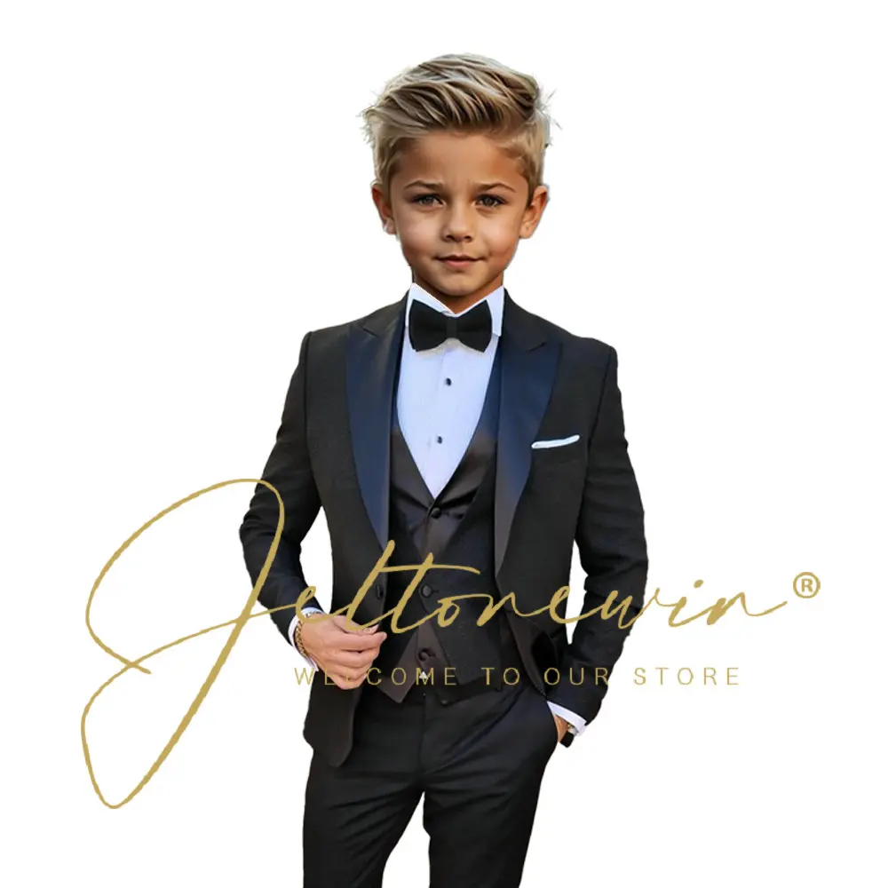 Boys Suit Jacket Pants Vest 4 Formal Wedding Tuxedo Kids Fashion Design Festival Birthday Blazer suit for kids boys