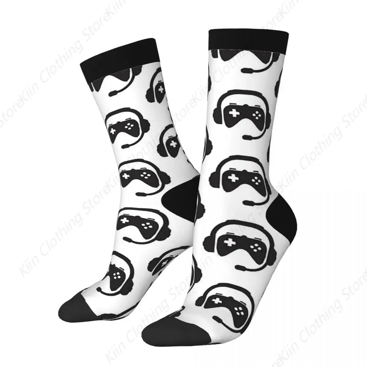 Funny Gift For All Gamers And Nerds Skull Socks Sweat Absorbing Stockings All Season Long Socks for Unisex Birthday Present