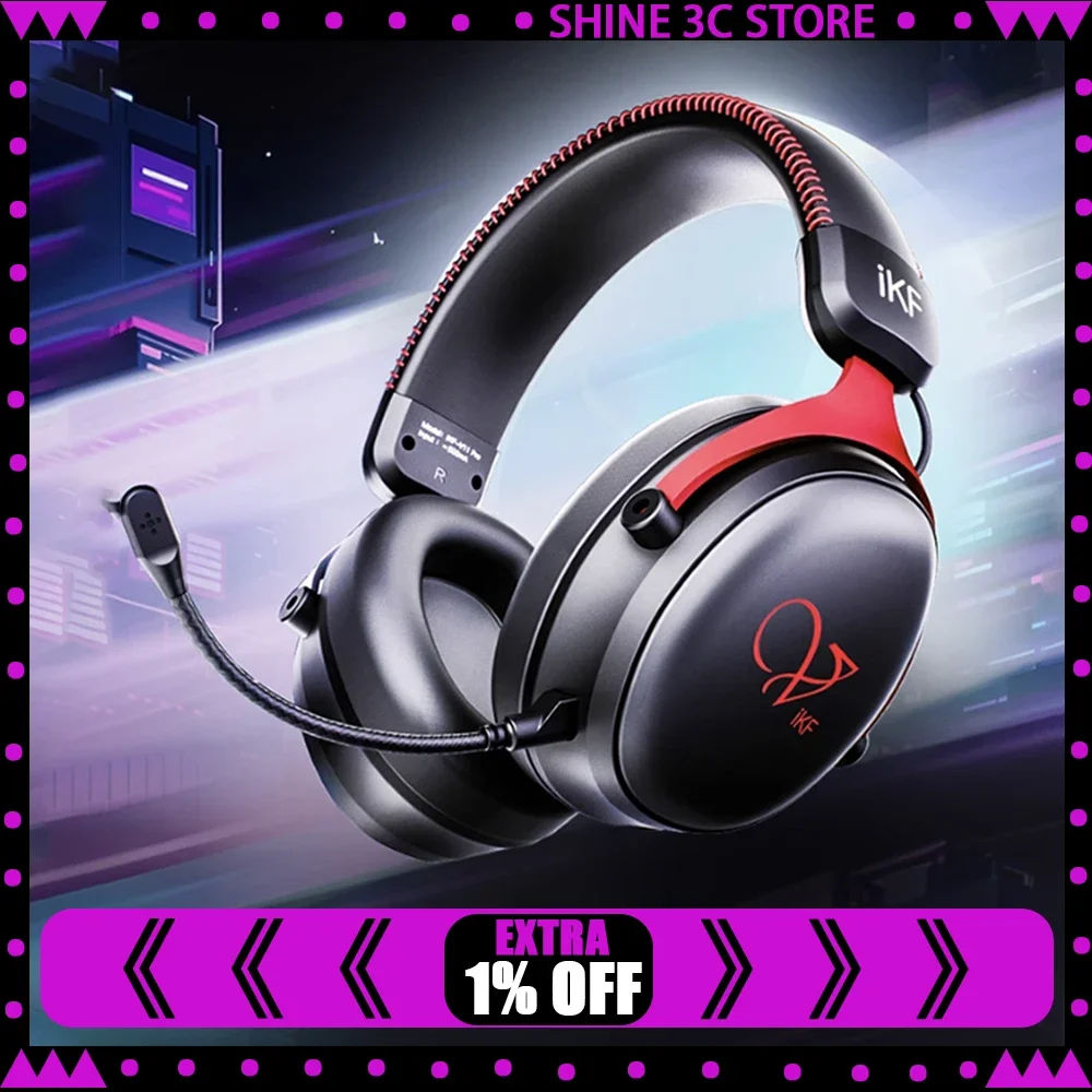 

iKF V11 Pro Беспроводные Bluetooth-наушники 2,4G Игровая проводная гарнитура 125 часов Время воспроизведения 3,5 мм для iOS/Android PC 8