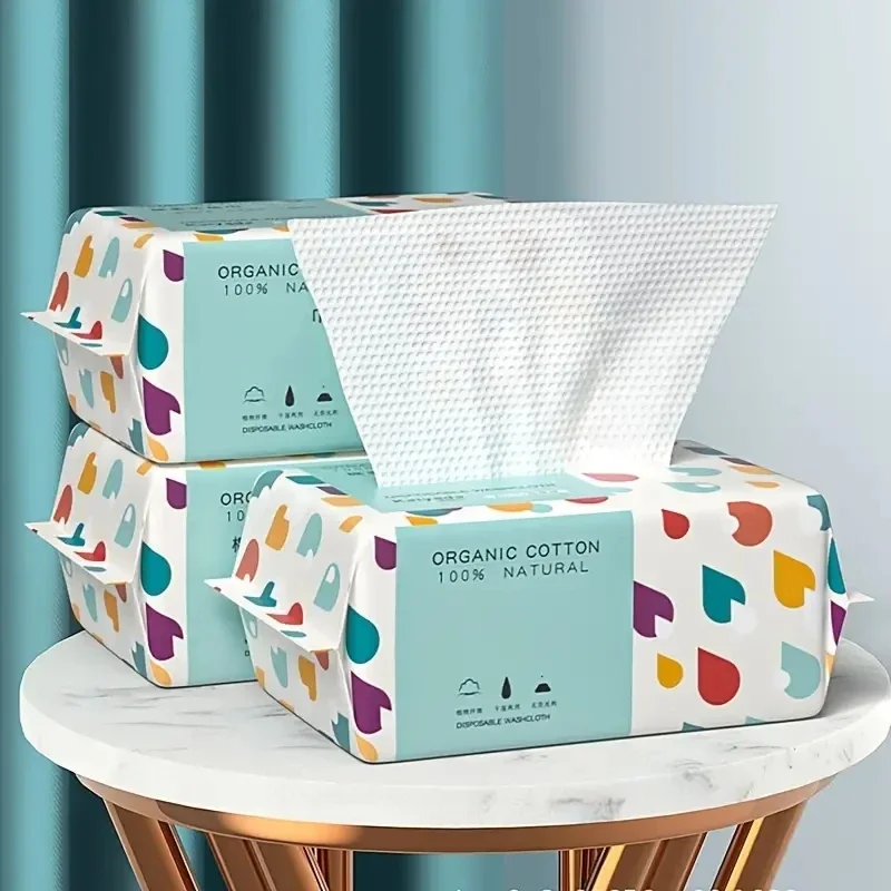 30pcs Disposable Thick Cotton Face Towel Make Up Soft Removing Wipes Dry Cleanser Towelettes for Skin Care Dry and Wet Use