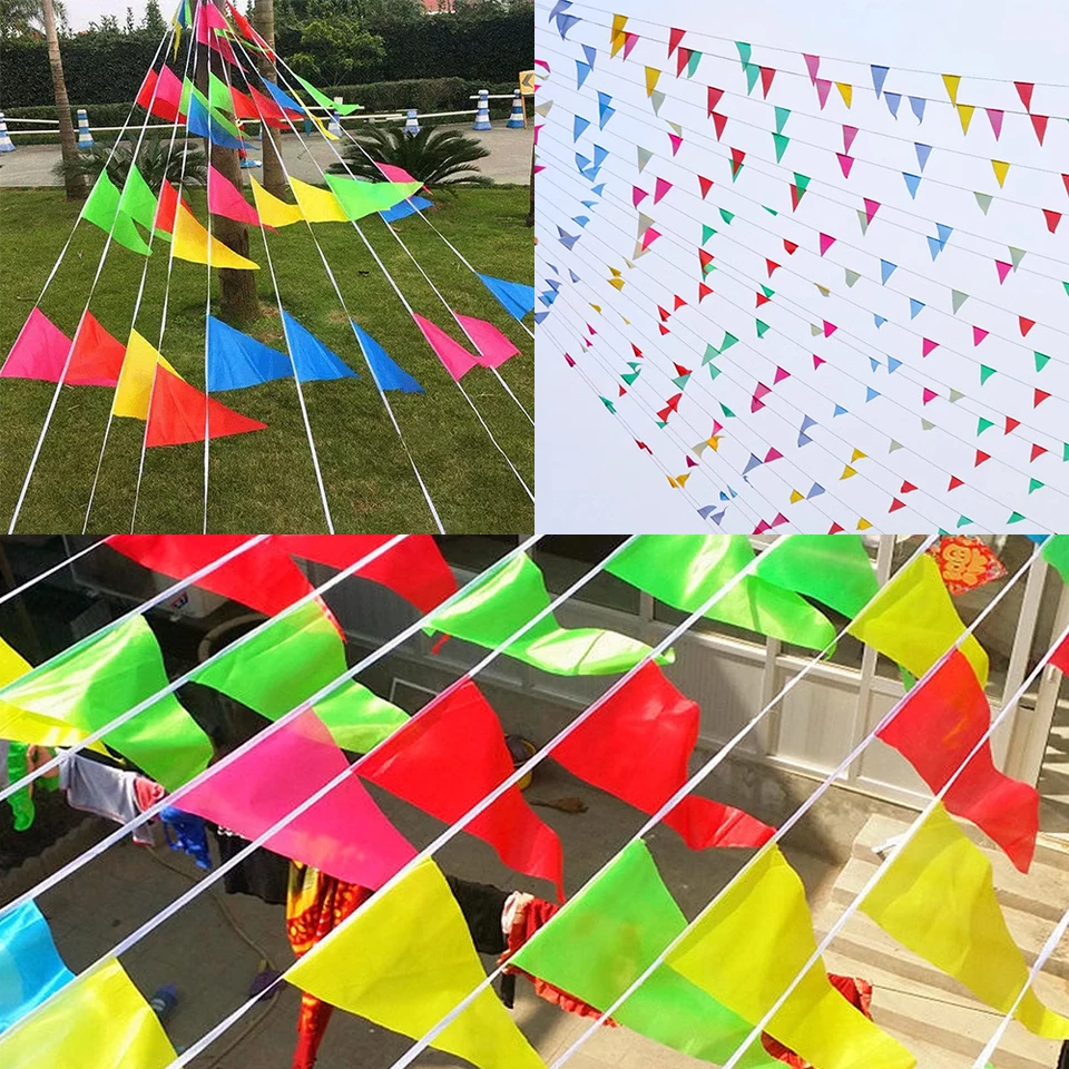 Photo Fanions - Guirlande - Drapeaux - Triangles - Bannière festive et