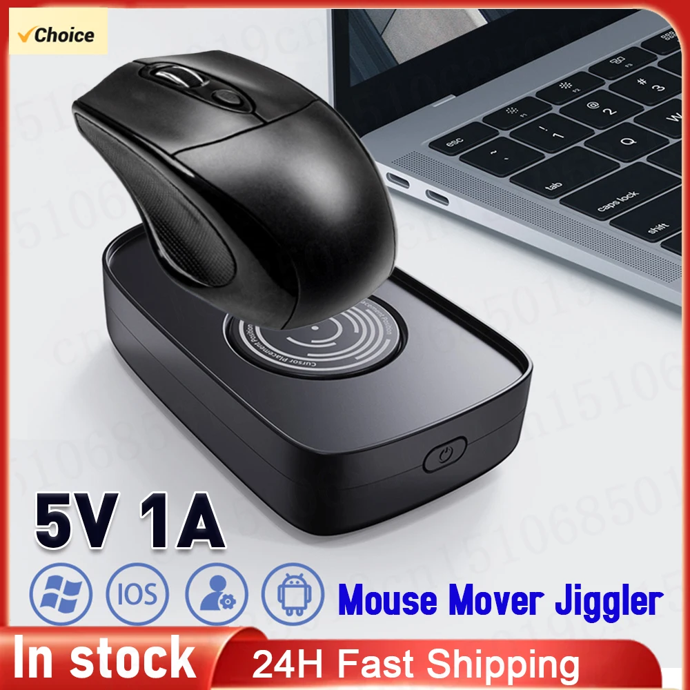 Undetectable Mouse Jiggler 5V 1A Virtual Mouse Mover Wired Wireless Mouse Compatible for Computer Awakening for Keeps PC Active