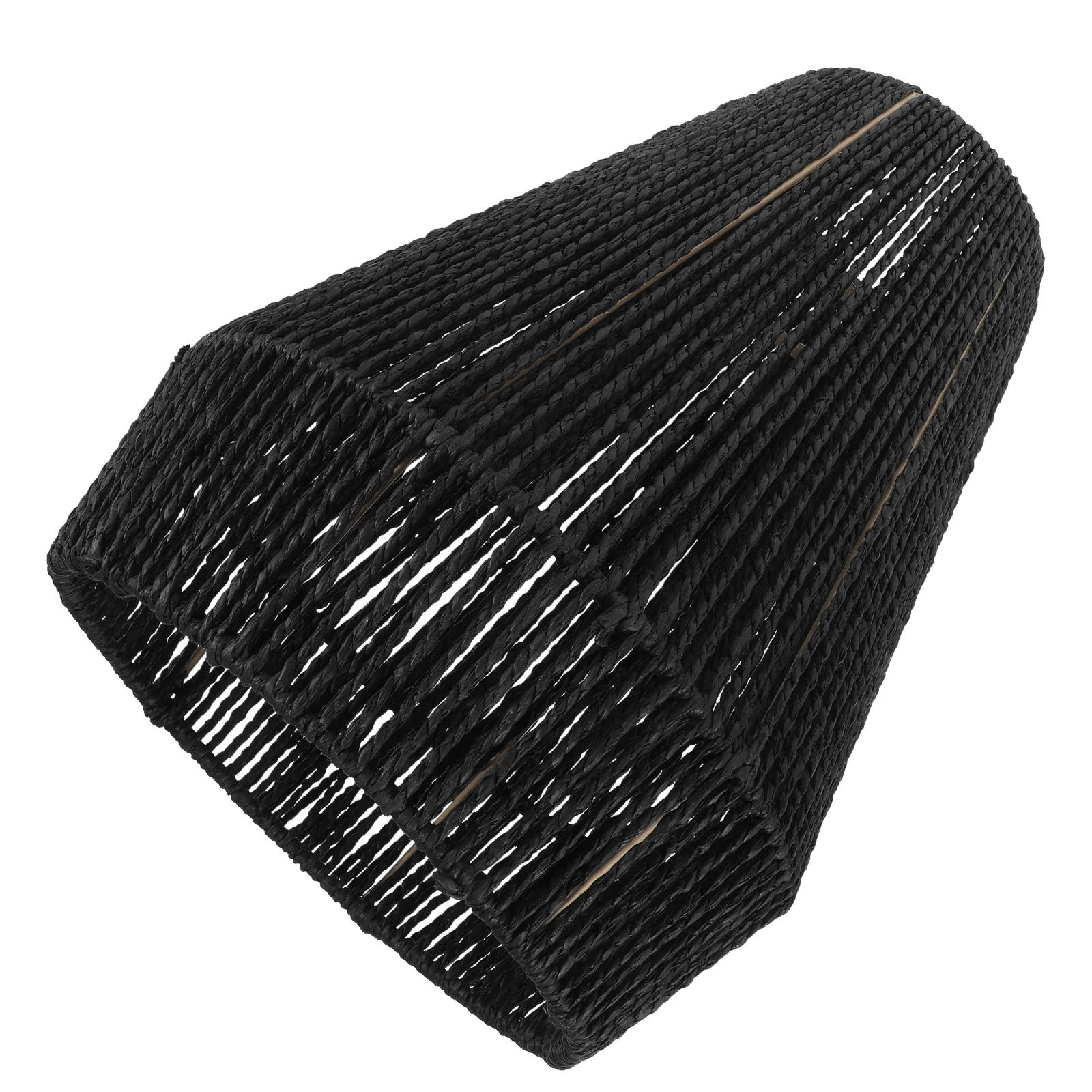 

Small Retro Paper Rope Lamp Shade Weaving Design Ceiling Light Cover Indoor Decorative Lamp Accessory Vintage Style