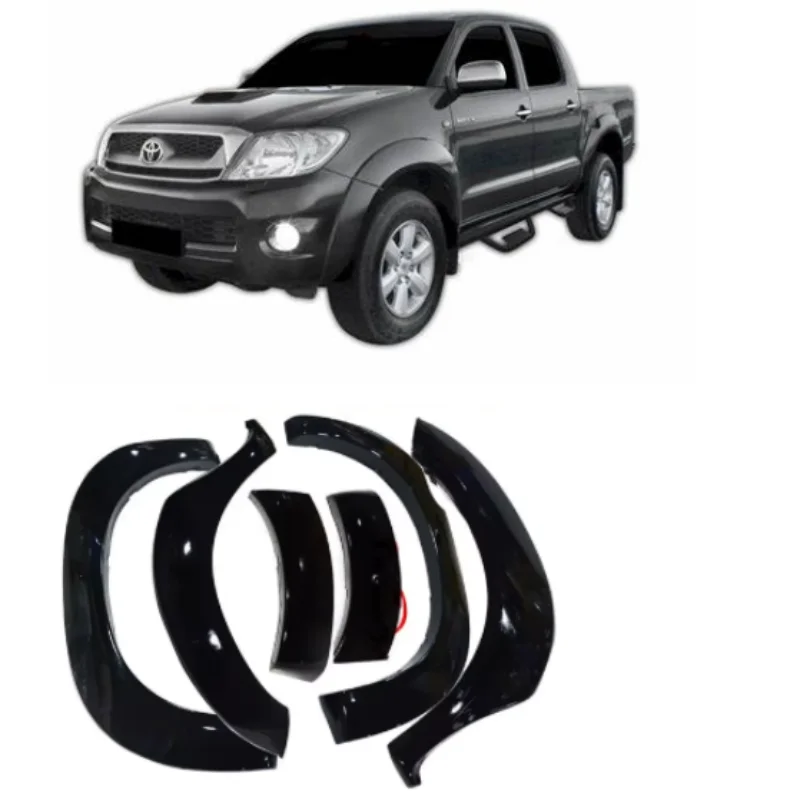 PICKUP AUTO ACCESSORIES Fender Flare ABS Wheel Arch Fender Flares FIT FOR HILUX VIGO 2006-2011 PICKUP CAR FENDER FLARE