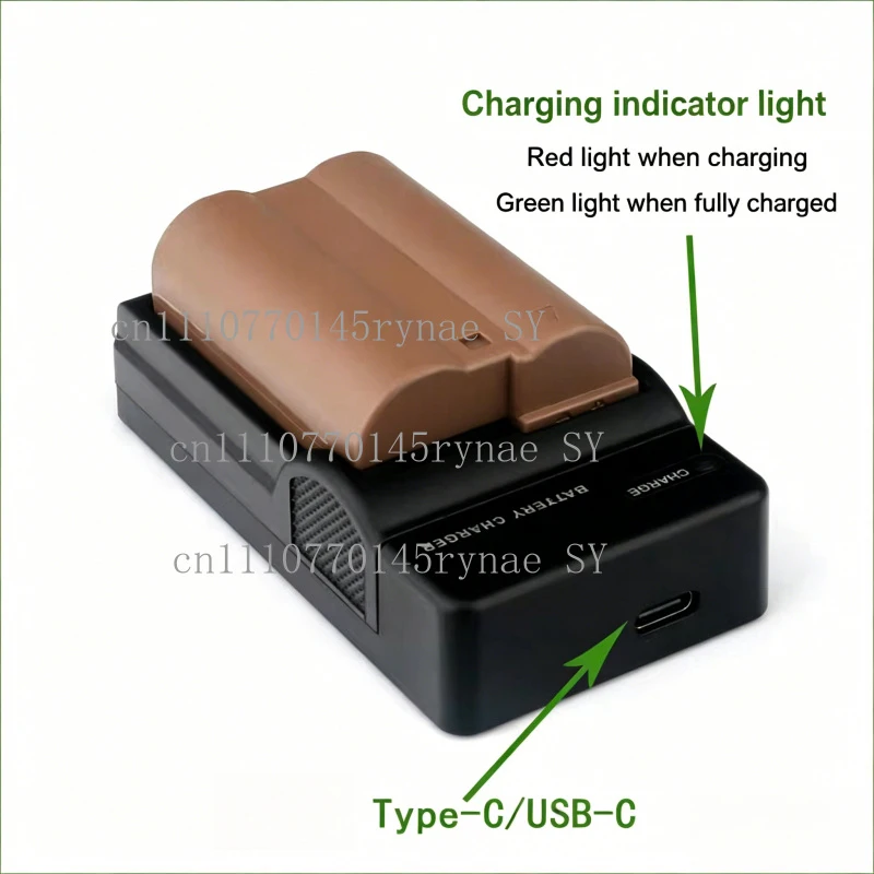 7.2V 2250mAh Type-C Li-ion Replacement Battery For Nikon EN-EL15c EL15 EL15a EL15b Fit Zf Z8 Z7 II Z7 Z6 III Z6 II Z6 Z5 Camera