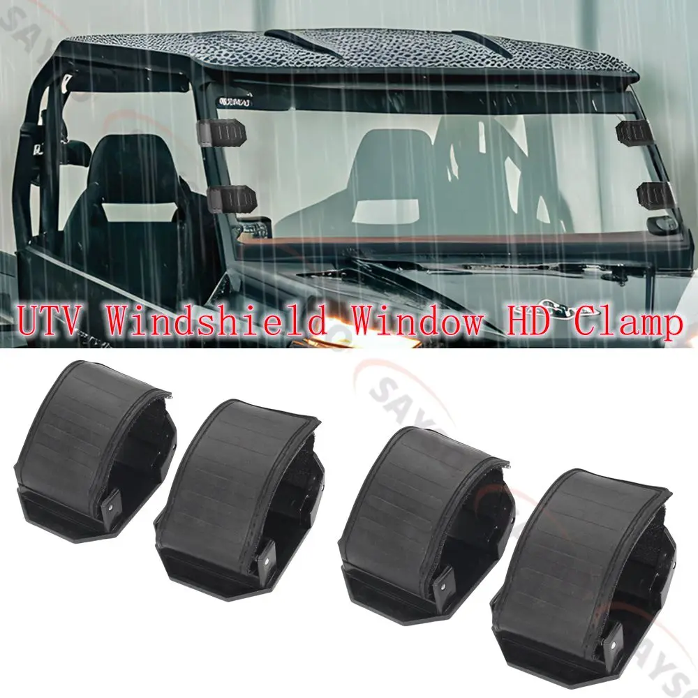 

UTV Windshield Window HD Clamp for Can-Am Maverick x3 1000 Commander For Honda Pioneer Compatible with Polaris RZR for cf moto