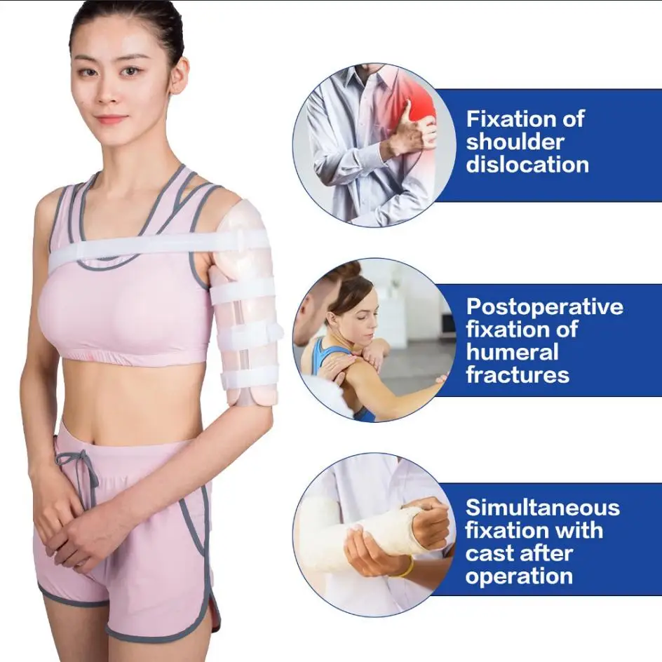 Lightweight Breathable Humeral Shaft Fracture Splint Brace for Upper Arm Shoulder Left/Right Arm Long-Bone Humerus Fracture Men