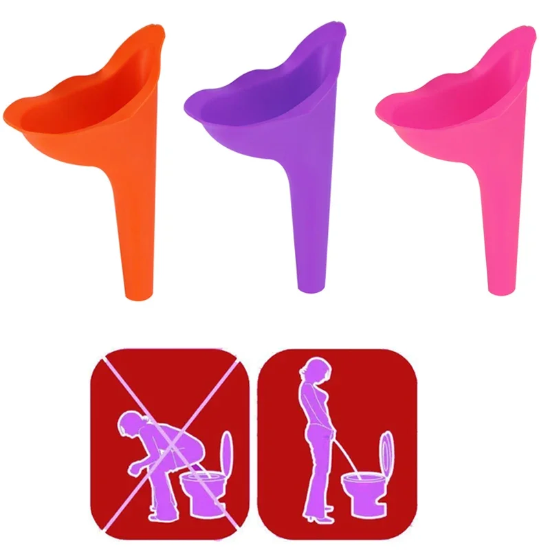 

Women Urinal Soft Silicone Urination Device Travel Outdoor Camping Stand Up Pee Girl Urine Toilet Parts Urinals Fixture for Girl