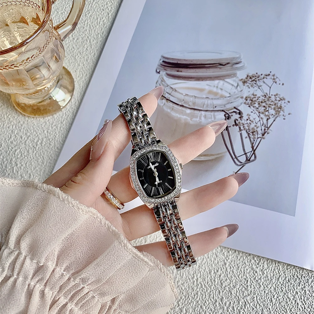 1 قطعة ساعات نسائية صغيرة أنيقة بسيطة ماركة فاخرة ساعات يد ذهبية للنساء ساعات كوارتز للسيدات