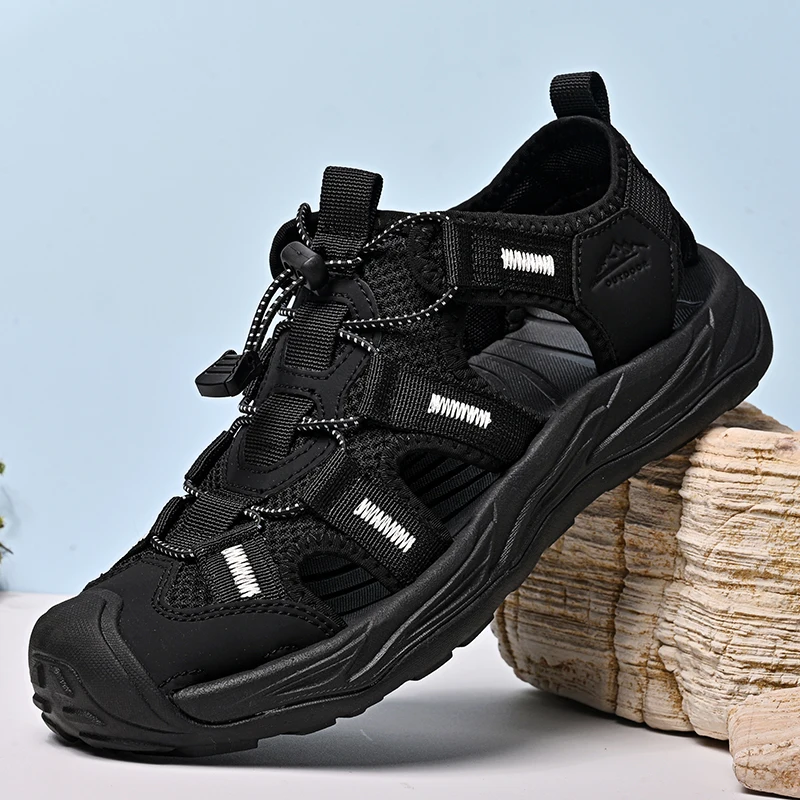 Summer Men Sandals Leather Mens Casual Shoes Outdoor Men Leather Sandals for Men Beach Shoes Roman mens Shoes