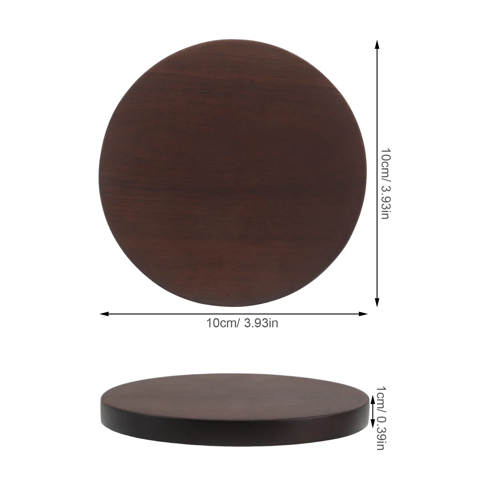 Round Wood Display Base 4 Inch Solid Wood Pedestal Stand for Collectibles Action Figures Jewelry Organizer Photography Display