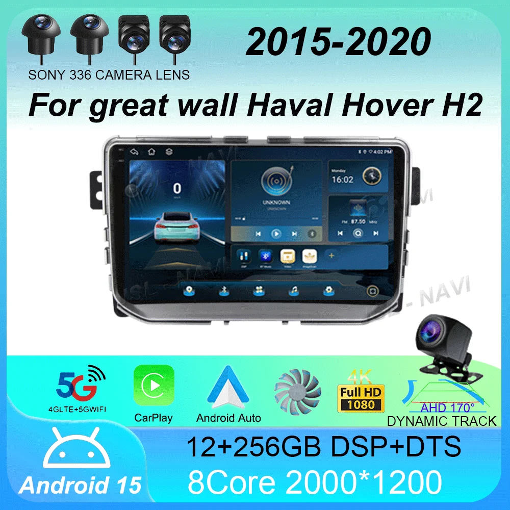 Android 16 For great wall Haval Hover H2 2015-2020 Car Radio Multimedia Video Player Navigation stereo GPS Android auto Carplay