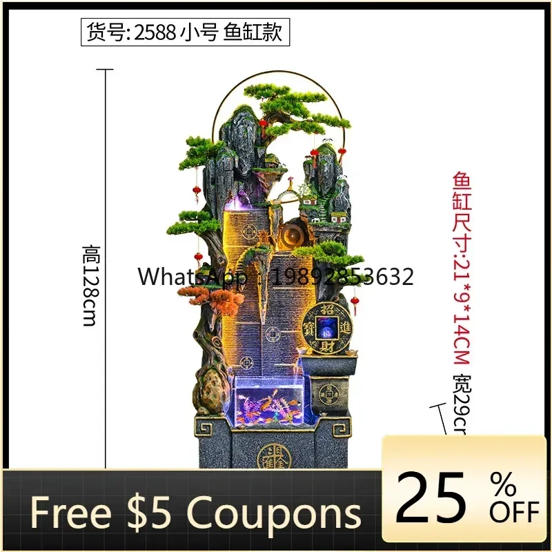 

XJ-1 rockery flowing water fountain fish tank fish pond living room balcony decoration gift floor ornament