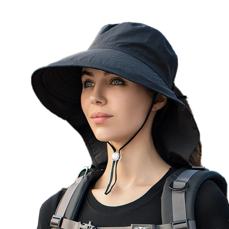 Summer Sun Hats for Women UV Protection Fishing Outdoor Cap Female Hiking Camping Visor Bucket Hat Removable Fisherman Hat