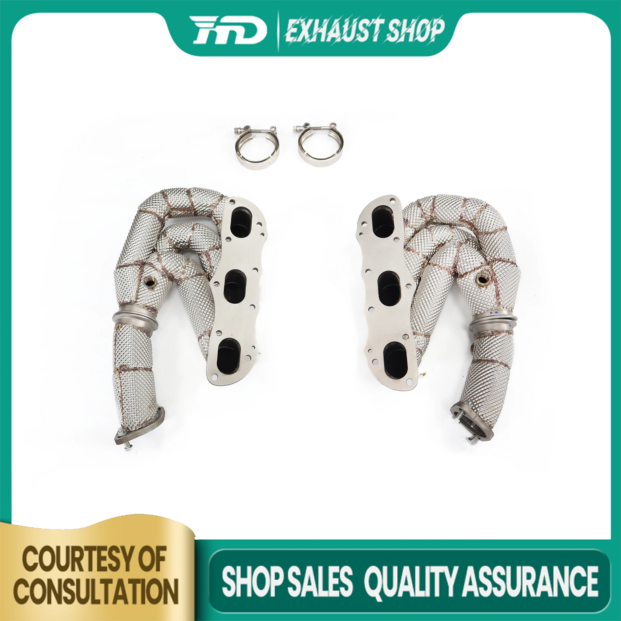 

Высококачественный коллектор для Porsche 718 GT4 GTS 4,0L, выхлопная система из нержавеющей стали, теплозащитный экран, коллектор с высокой производительностью потока HMD