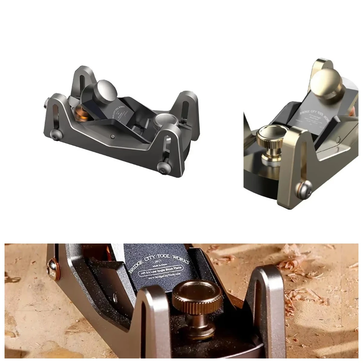 Professional Woodworking Short Planer Precision Mini Wood Planer Manual Adjustable Aluminum Carpenter's Plane 0.025MM Depth HP-8