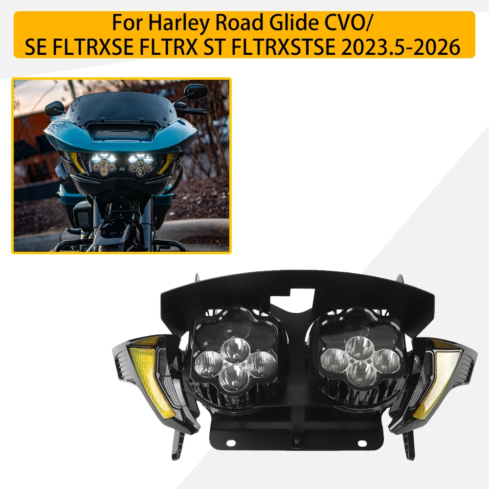 

2024-2026 Motorcycle LED Headlight Assembly Hi/Lo Beam For Harley Road Glide CVO SE FLTRXSE FLTRX ST FLTRXSTSE