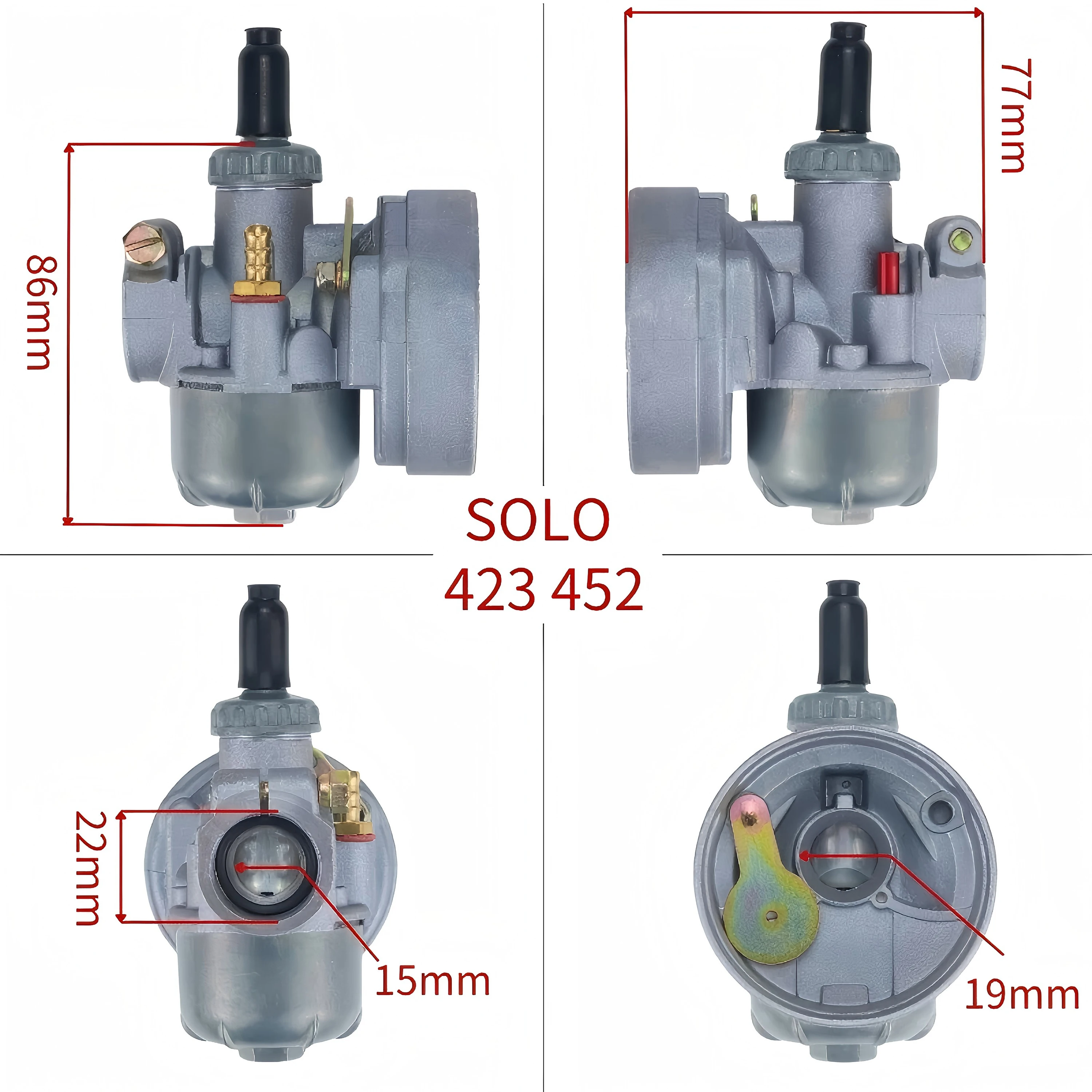 PZ15J Blower Carburetor For Solo 423 425 9097 2 Stroke Engine Moped Bike Mist Sprayer Duster Pulverizer Lawn Carb