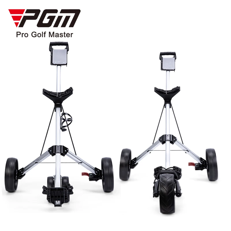 3-Wheel Aluminum Golf Cart, Lightweight Smooth Roll, Compact Fold for Course, Ergonomic Push Handle Design