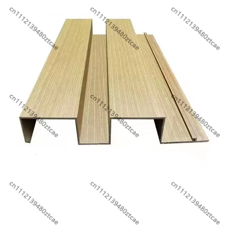 Alloy Wave Panel Metal Corrugated Board Ceiling Wood Grain Grille Great Wall Panel