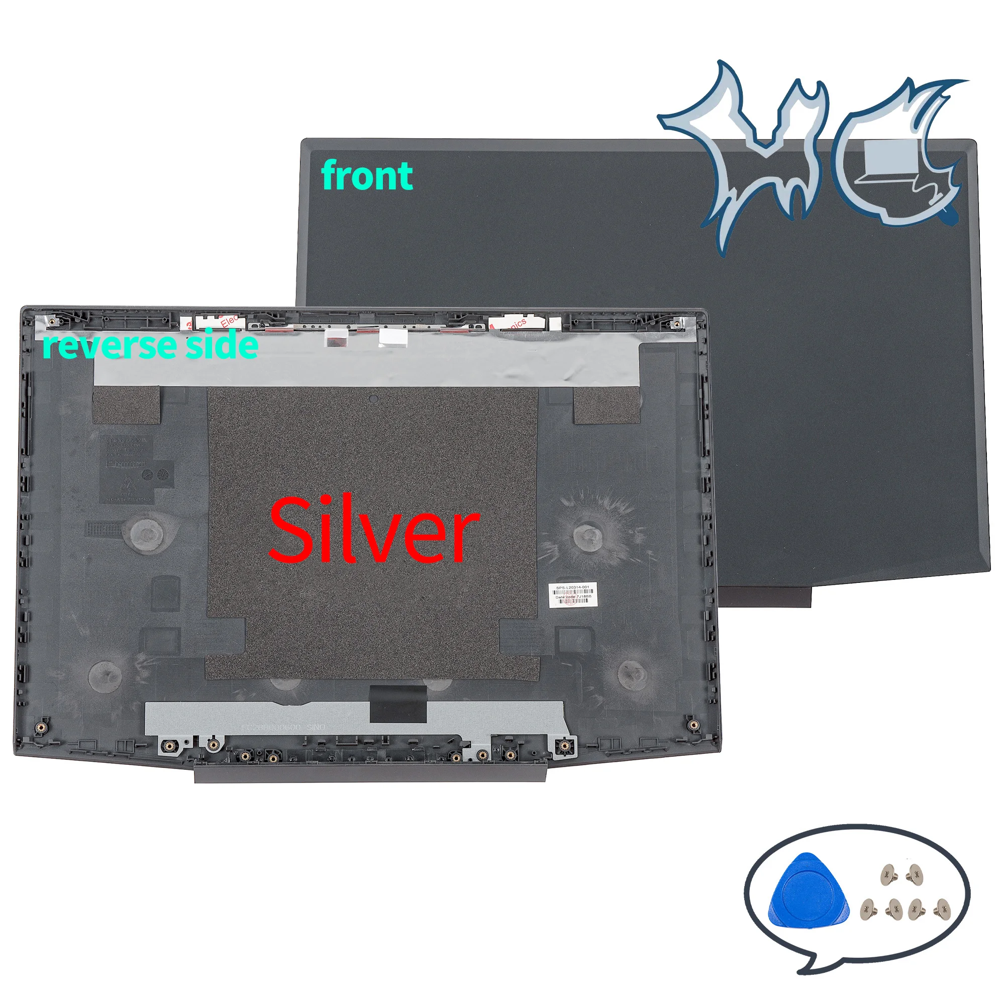 New Laptop Part For Pavilion 15-CX TPN-C133 Palmrest Hinges LCD Back Cover With Silver Logo Bezel Bottom Case Repair Replace