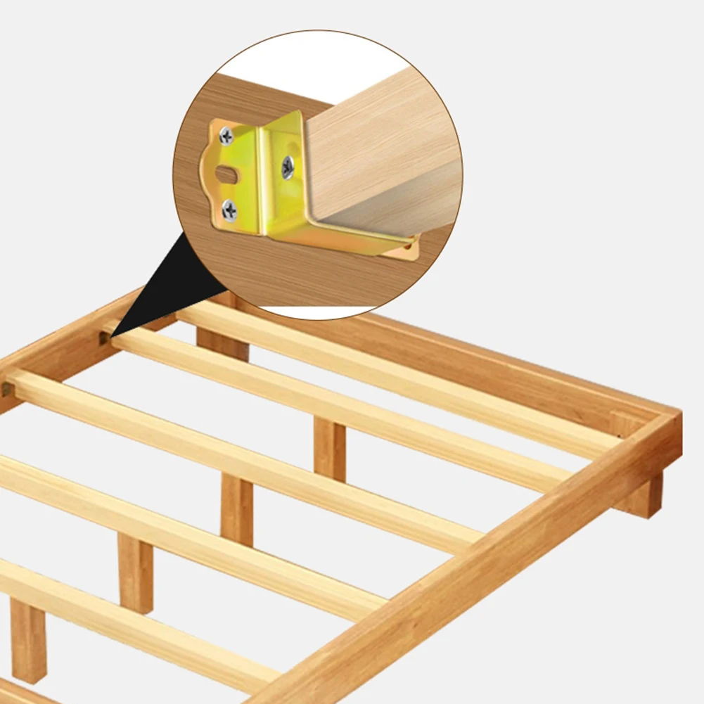 4PCS Bed Board Fixing Bracket U Shape Support for Bed Frames Headboard and Footboard Attachment Space Saving Design