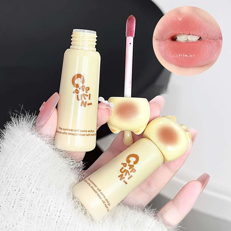 

【WHB】Cappuvini Cute Cat Lip Gloss Moisturizing Smooth And Long-lasting Lip Glaze 4 Shades Easy To Apply Lip Stain For Beginners