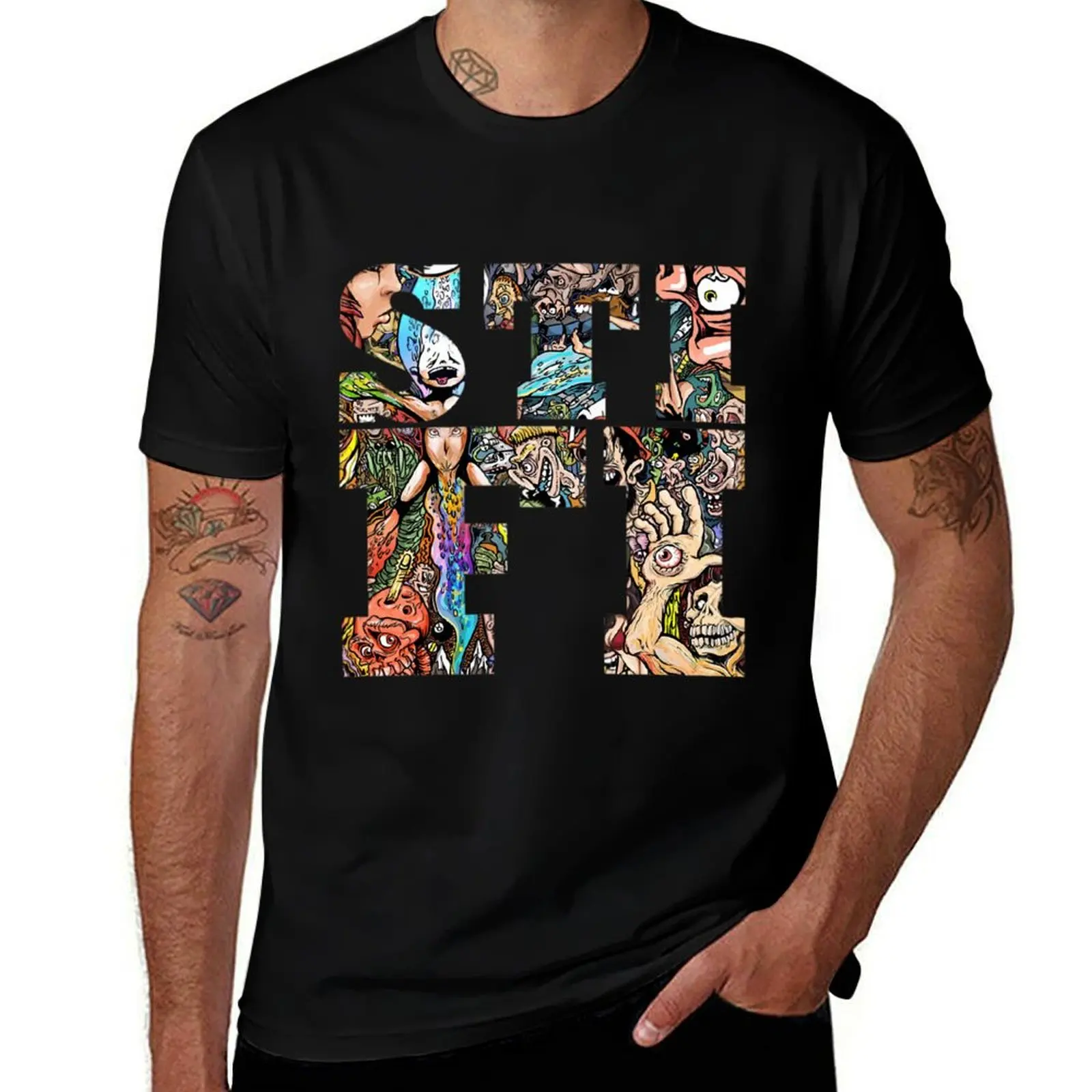 Sticky Fingers Caress Your Soul T-Shirt Large Size Casual Tee Shirt T-Shirt
