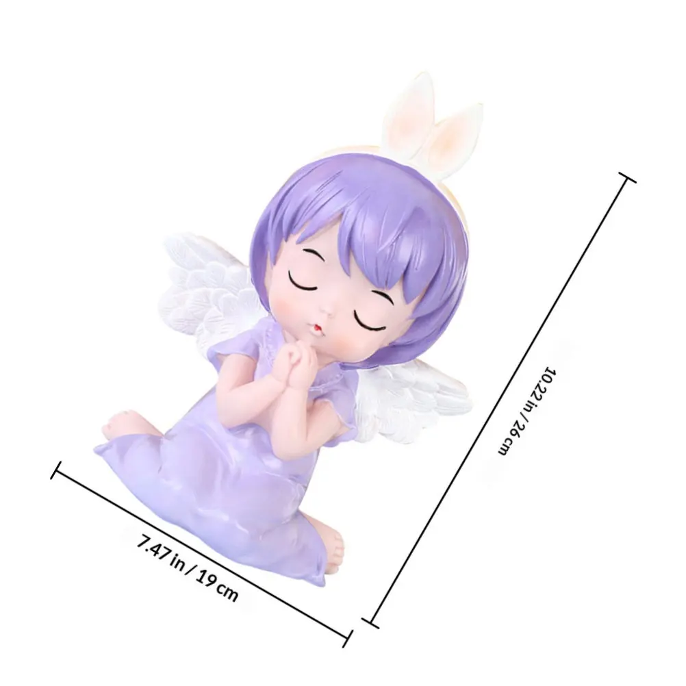 Praying Angel Girl Piggy Bank Cute Cartoon Coin Saving Jar for Kids Nursery Room Decor Birthday Christmas Baptism Gift Angel