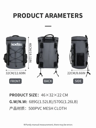 Imagen 2 del producto KOETSU Bolsa de almacenamiento para tabla de remo impermeable de 40 L, diseño para SUP y tabla de surf, ideal para almacenamiento de engranajes seguro y conveniente