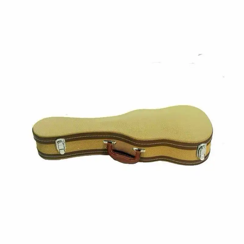 Ukulele Case 21 23 26 Inch, Hard Shell Guitar Box with Silver Lock, Wooden Ukulele Storage Bag, Protective Instrument Case