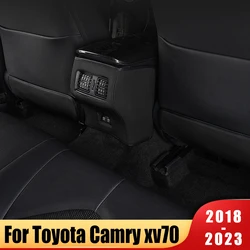 For Toyota Camry 70 XV70 2018-2020 2021 2022 2023 Car Rear Seat Back Anti-Kick Pad Armrest Cover Case Mat Protective Accessories