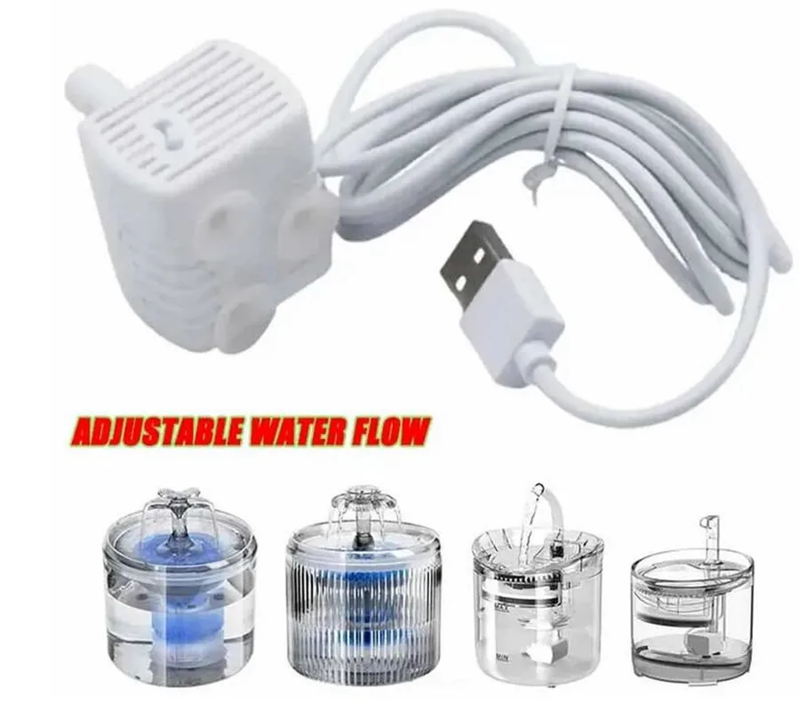 Imagem -05 - Mini Bomba Submersível 160l h 1.5w Usb dc 5v Dispensador de Água Pet Dr-dc160 Motor sem Escova Ultra Silencioso