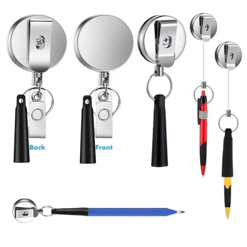 Heavy Duty Extendable Pencil Holder, Metal Pen Clip, Perfect for Carpenters, Nurses, Construction Workers, and Servers